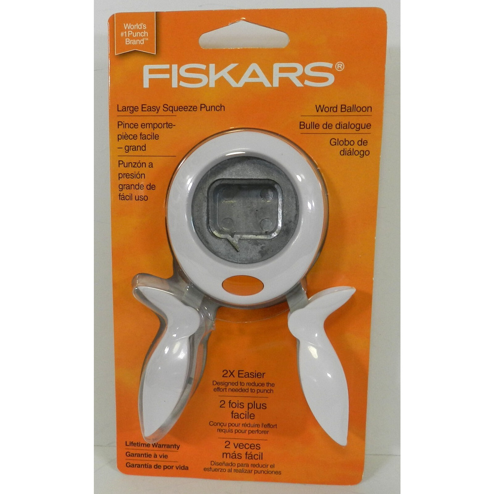 Fiskars Large Easy Squeeze Punch Word Balloon #174620 New (nn55)